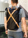 Men?s Leather Roll-Top Backpack in Brown ? Stylish, Versatile, and Perfect for Travel or Work, Handcrafted Leather Gift For Him