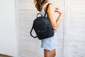 Custom leather small backpack, Handmade leather backpack, Womens small backpack, Leather rucksack, Casual backpack, Personalized backpack