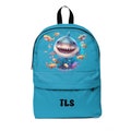 Kids Shark Backpack, Swim with the sharks ,cartoon shark backpack ,for students and shark lovers,shark lover book bags, gift for shark lover