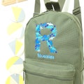 Personalised Dinosaur Monogram Name Embroidered Mini Toddler Rucksack, Children's Back to School Backpack, Travel Bag, Dog Walking Backpack