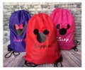 15 Personalized Disney backpack Christmas gift personalized drawstring bag personalized inspired  Mickey bag Minnie bag Disney