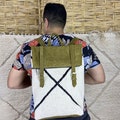 Large boho backpack, Moroccan design bag, Handwoven wool backpack, Stylish backpack, Kilim bag, Laptop bag, Travel black and white backpack