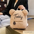Custom Teddy Bear Toddler Backpack ,Personalized kids travel bag  , Embroidered name preschool backpack, perfect gift for children