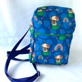 Pug Mermaid Convertible Mini Backpack Purse Fanny Pack Bag, ready to ship