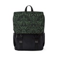Unisex Casual Shoulder Backpack, Snake, serpent, damask, green, black, gothic, halloween, spooky, spoopy, witch, vampire