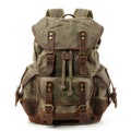 Personalized leather bag canvas Backpack, Hiking Backpack, Waxed Canvas bag, Travel backpack, Office bag, School backpack, Gift for him/her