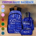 Custom Backpack with Name,Personalized Text School Bag,Portable Lunch Bag,Pencil Pouch,Back to School Gift,Travel Backpack,Three Piece Set