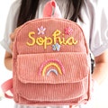 Custom Name Bag,Kids Backpack, Letter Backpack Personalized Kids Backpack, Backpack w/ Pattern,Back to School,Hand-Embroidered Mini Bag