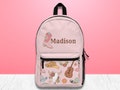 Personalized Girly Cowgirl Backpack, Cowgirl Boots Cowboy Hat Bookbag, Custom Back to School, Western Cute School Bag, Pastel Pink