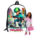 Personalized SKATEBOARD KID Backpack - Custom Backpack for Kids -Book Bag