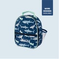 Navy Shark Lunch Box Personalized with Embroidered Name / Optional matching Backpack