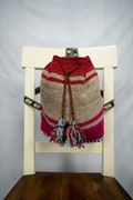 Handwoven Sheep Wool Backpack, Women's Backpack Purse, Shoulder Backpack, Boho Backpack, Bags and Purses of Cotton, Backpack Franco
