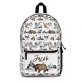 Personalized woodland backpack, Boys school bag, Backpack with name, Back to school gift, Forest backpack, Boy book bag, Bear backpack - FoF