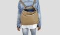 XL - 3 in 1 Genuine Leather Backpack, Rucksack, Shoulder Bag for Women, Tote Bag, Handbag, Everyday bag, Gift for Her - Made in Italy