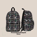 Personalized RN Nurse Backpack Lunch Bag And Water Bottle Set, Nursing Student Bookbag Custom Travel Knapsack Registered Nurse Birthday Gift