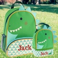 Personalized Child's Side Dinosaur Character Backpack, Toddler Backpack, Preschool Backpack, Stephen Joseph Sidekick, Lunch Pal Lunch Box