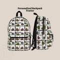Personalized Tractor Backpack, Construction Kid Back To School Lunch Bag Set, Custom Name Travel Bookbag, Daycare Tumbler, Boy Birthday Gift