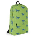 Blue Horse Pattern Backpack, Horse Design Back Pack, Horse Related Back Pack