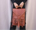 2 in 1 Personalized Leather Backpack, Brown Leather Backpack, Rucksack, Laptop Bag, Convertible bag, Messenger Bag, Briefcase, Shoulder Bag