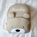 Bear backpack, kindergarten backpack, children's backpack, personalized corduroy backpack with name, corduroy backpack, daycare backpack, Christmas gift