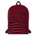 Backpack 'Red on Black Waves'