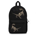 Dinosaur Backpack, Velociraptor Skeleton, Back to School, Paleontology, Dinosaur Gift, Lightweight, Water Resistant Dinosaur Backpack