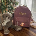 Corduroy backpack old pink illustration of your choice, Kindergarten, small school bag, nursery bag, child bag, satchel