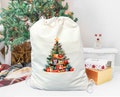 Christmas Tree Bag, Green Christmas Tree Bag, Christmas Tote Bag, Christmas Tree Gift Bag, Holiday Bag For Women, Winter Gift Drawstring Bag