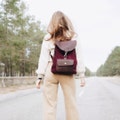 Leather backpack purse, Backpack woman, Suede bag, minimalist purse