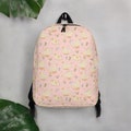 Silly Duck Minimalist Pink Backpack for Adults or Kids School Bag for Back to School Kawaii Clothes Funny and Cute Bag