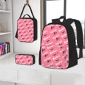 custom backpack set, Backpack with Lunch Box and pencil case, personalized with name. Custom name School supplies. Personalized school bag