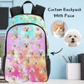 Custom Backpack with Pet Face, Printed Faces on Backpack, Custom Faces Backpack, Personalized Backpack with Pet Photos, Gifts for Pet Lover