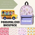 Personalized Kids Backpack Back To School Backpack Customized Kids Backpack for Girls Custom Backpack Back To School Book Bag Personalized