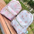 Coquette Backpack, Medium size Personalized Coquette Backpack, Bows and Flowers Backpack, Letter Backpack, Back to School, Custom Backpack
