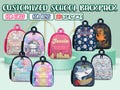 Custom School Bag with Name,Personalized Bag,Shoulder Backpack,Back to School Gift,Boys Girls Bag,Dinosaur Ball Cute School bag