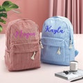 Embroidered Toddler Backpack,Custom Kids Backpack,Corduroy Backpack Child Gifts,Personalized Children's Backpack,Kid Book Bags with Names