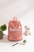 Custom Corduroy Backpack, Kids Backpack, Personalized Embroidered School Bag for Kids and Toddlers, Custom Kids backpack, Backpack with name