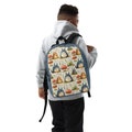 Whimsical Anime Aesthetic Print Backpack - Cute Kawaii Creatures of the Forest Schoolbag