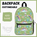 Bears Backpack, Cute Bears Backpack, Caring Bears Backpack, Bears Bag, Back To School, Baby Blue Backpack