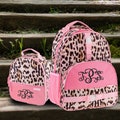 Leopard Themed Personalized Kids Backpack, Custom Lunchbox, Boys Backpack, Girls Backpack, School Backpack, Embroidered Backpack
