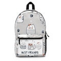 Personalized Gray, White Backpack for School, Middle, School Bookbag, Lightweight Casual, Backpack Travel: Water Resistant. Girls, Boys