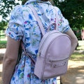 Personalized Cowhide Backpack - Handmade Leather Bag, Small Lightweight Backpack, Casual Sling Bag - Gift for Daughter, Wife, Girlfriend