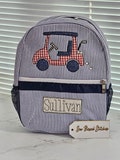 Personalized golf backpack, monogram boy backpack, back to school, diaper bag, baby shower gift, boy birthday gift