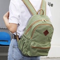 Japanese vintage style square backpack in canvas