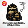 Personalised Children's Backpack, Black Boy rucksack, Custom School Bag, Back to School Gifts, black boy backpack