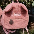 Cute Bear Plush Backpack | Embroidered Name Personalized Kids Bag | Autumn Winter Custom Children's Gift | Back to School