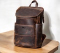 Leather Backpack for Men, 13 inch Laptop Bag, Work Bag, Birthday Gift for Him, Genuine Leather Rucksack, Personalized Christmas Gift