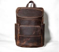 Personalised Full Grain Leather Backpack Rustic Brown Cowhide Backpack Handmade Backpack Hipster Backpack College Backpack Christmas Gift