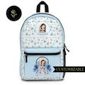 CUSTOMIZABLE Our Lady of Lourdes Backpack for Kids & Adults, Virgin Mary Backpack, Catholic School Bag, Saint Bag, Catholic Gift - Backpack