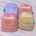 Baby Backpack with Name, Personalized Backpack for Kids, Mini Backpack Toddler, Preschool Book Bag, Small Baby Girl Bag, Corduroy Backpack